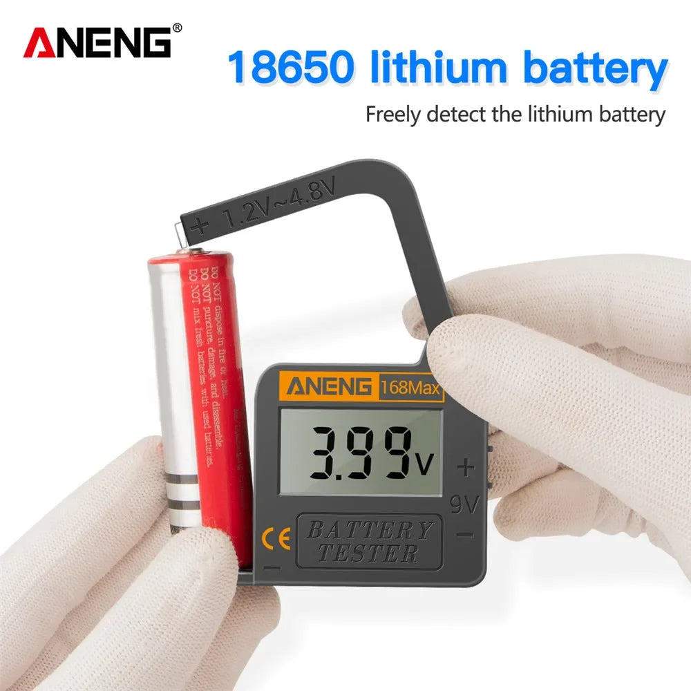 ANENG 168Max Digital Lithium Battery Tester | Universal Capacity Checker for AAA AA B alternate view
