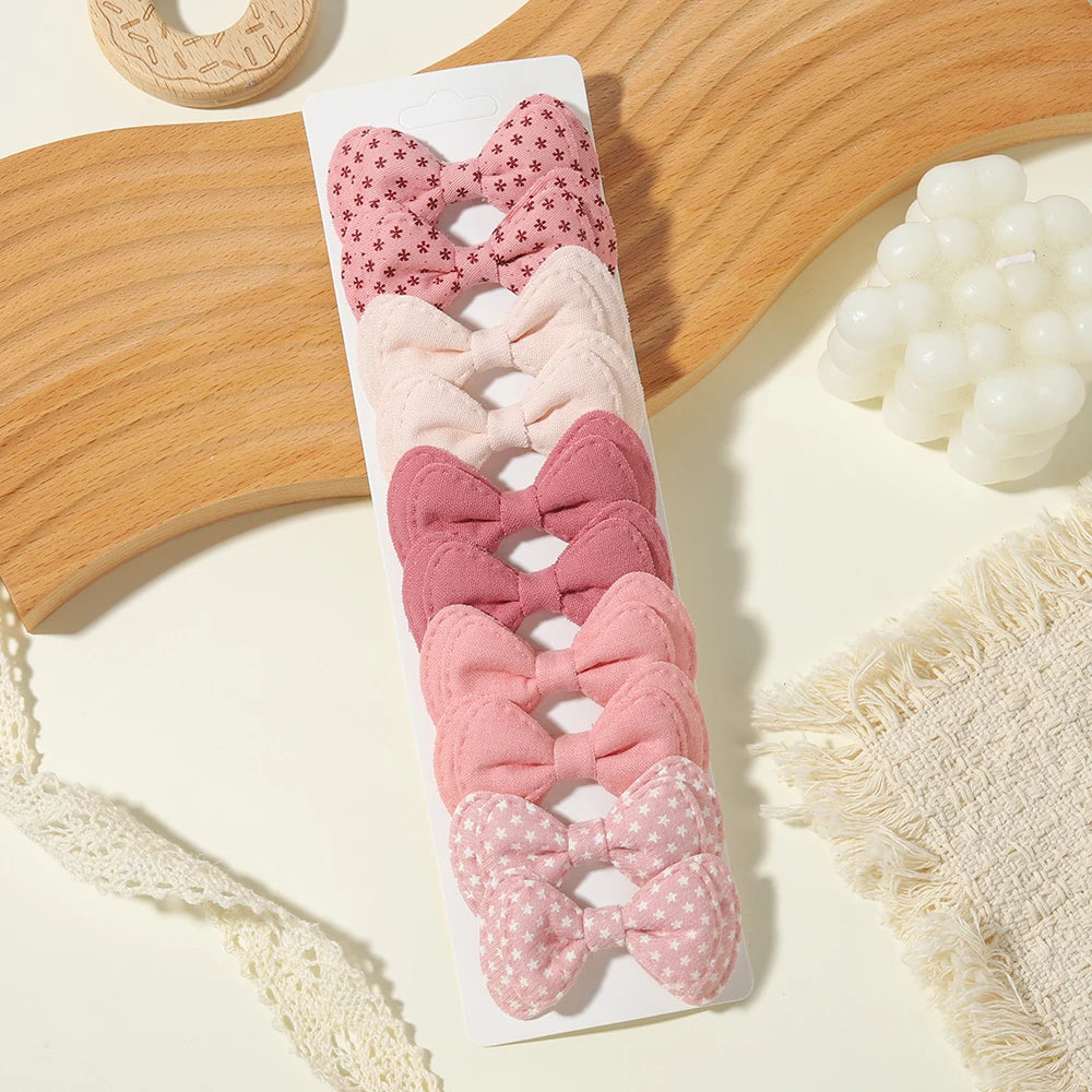10PCS/Set New Fabric BB Hair Clip Children's Girls' Teenagers' Side Bangs Clip Girls' Party Daily Decoration Hair Accessories