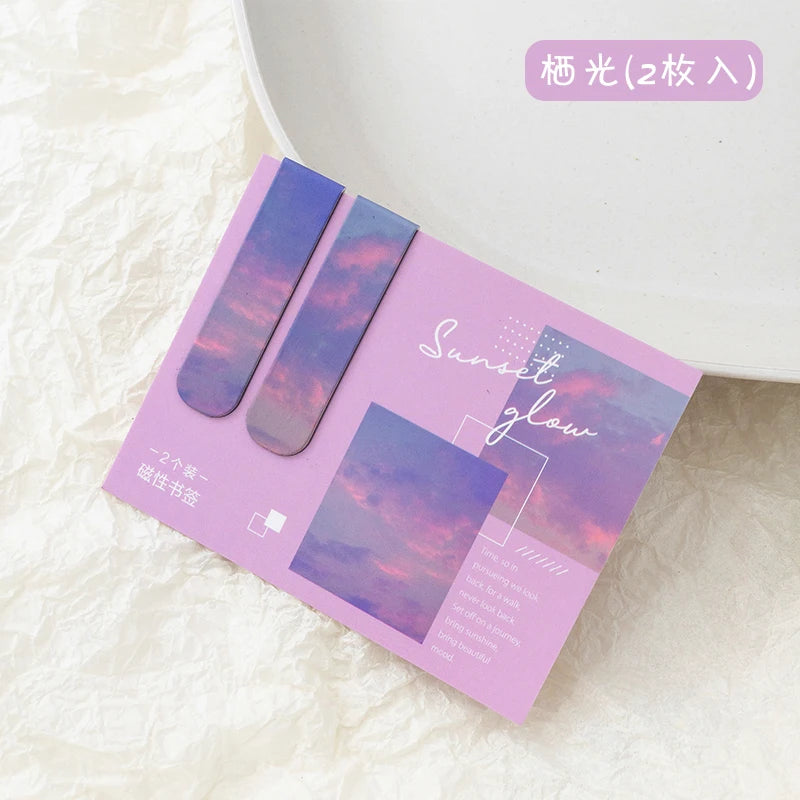 Scenery clouds simple literary pattern bookmark Reading tool School office alternate view