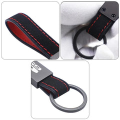 Motorcycle Leather Keychain for Honda CB500F CB500X CB650F CB650R CB750 CB1000R CB1100 close-up view