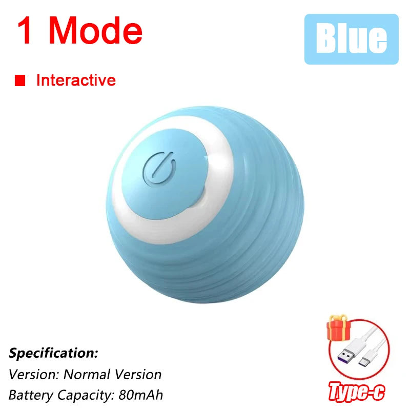 New Cat Interactive Ball Toy Automatic Rolling Ball Faux Tail Rechargeable Smart Pet alternate view