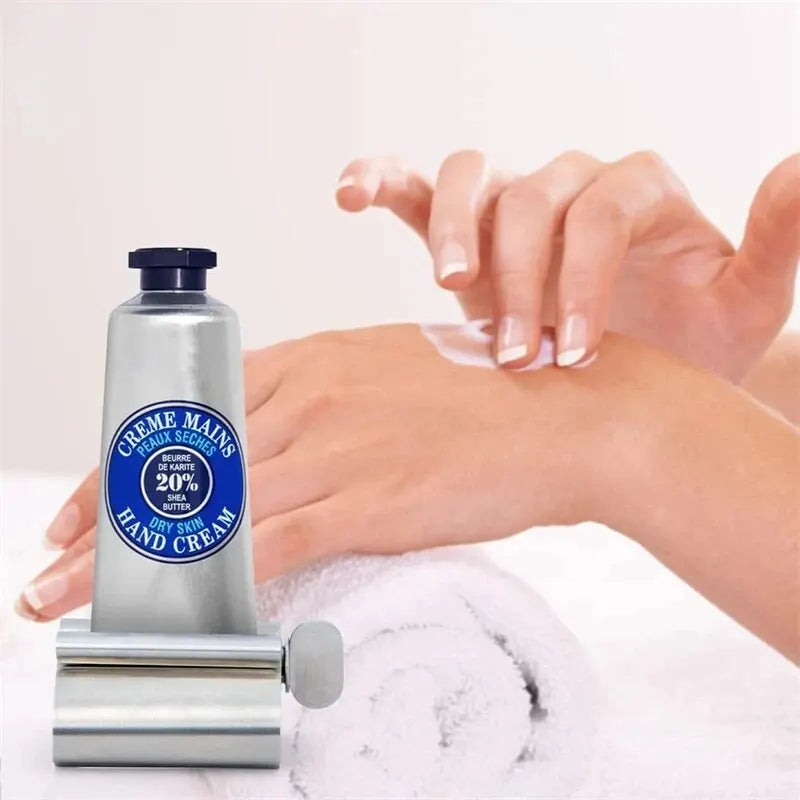 Stainless Steel Wringer Roller Rotate Dispenser for Ointments Cosmetics Bathroom detail view