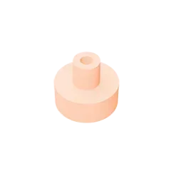 Gobricks Tile Round 1x1 with Bar and Pin Holder | Compatible Building Block detail view