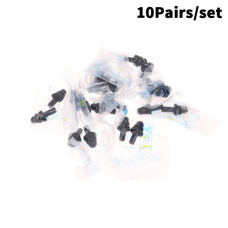 10 Pairs Silicone Anti-Noise Earplugs for Sleep Work Travel | Noise-Canceling Hearing lifestyle view
