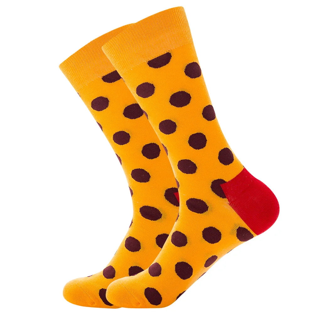 New Happy Mens Socks Women Novelty Cartoon Sock Combed Cotton Funny Men's Big Size Crew detail view