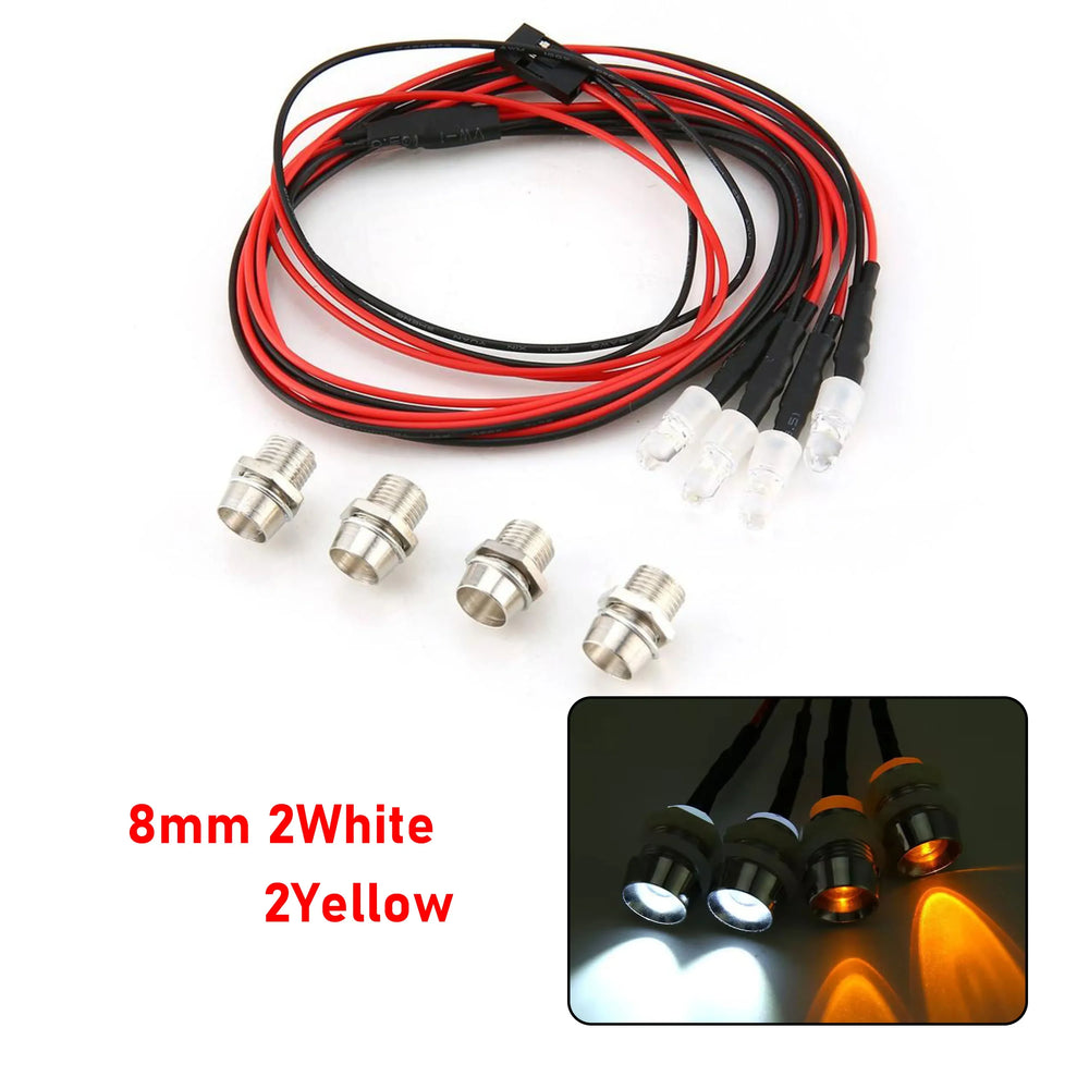 RC LED Light Kit Headlamps for 1/10 1/8 1/12 RC Car Truck Crawler Drift Car Headlight alternate view