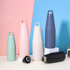 Steel Japanese Style Vacuum Thermos 580/1080ml Double Wall Ice Cooler Home Vacuum Spor close-up view