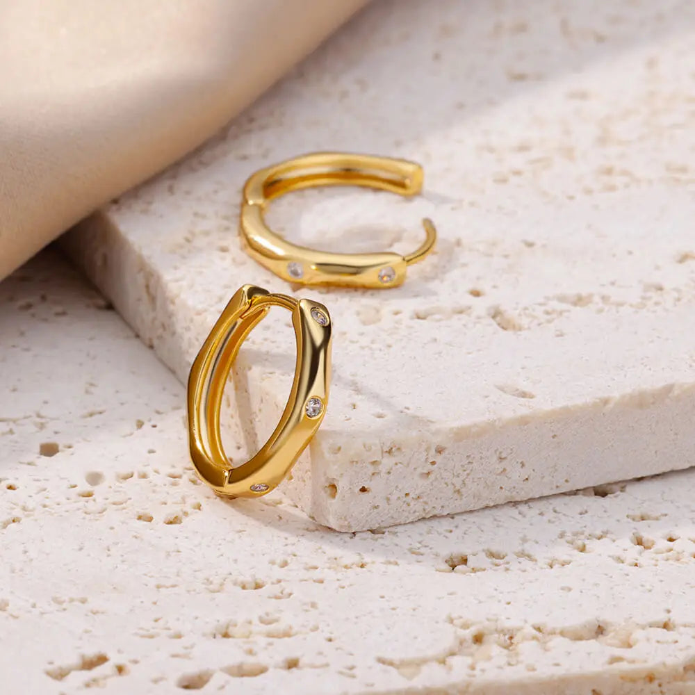 Round Stainless Steel Hoop Earrings for Women