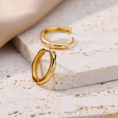 Round Stainless Steel Hoop Earrings for Women
