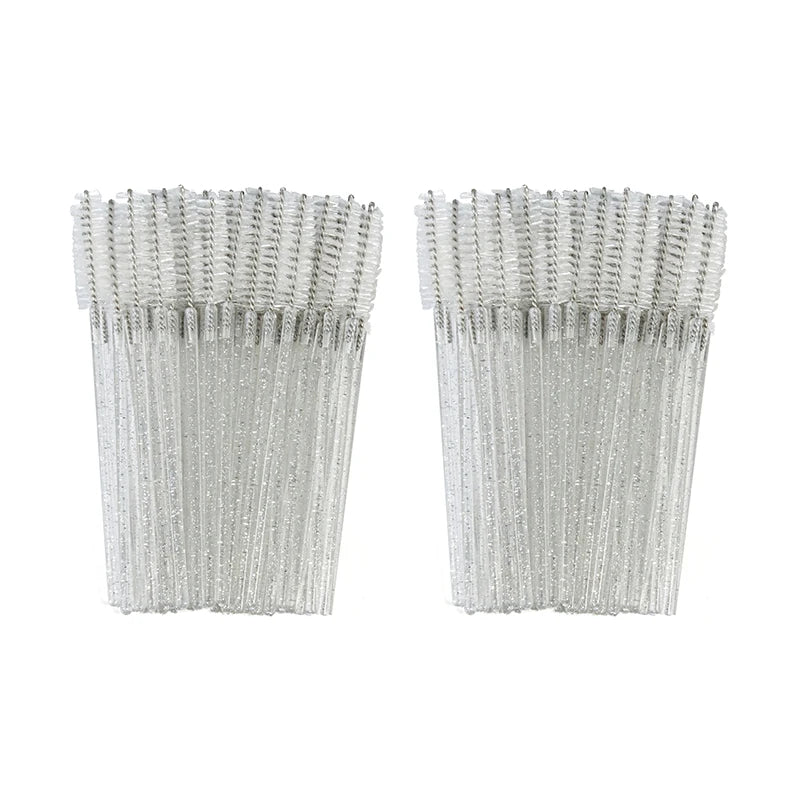 ANNAFRIS 50Pcs Eyelash Brush Soft Head Spiral Crystal Eyebrow Brush Lash Extension Br alternate view