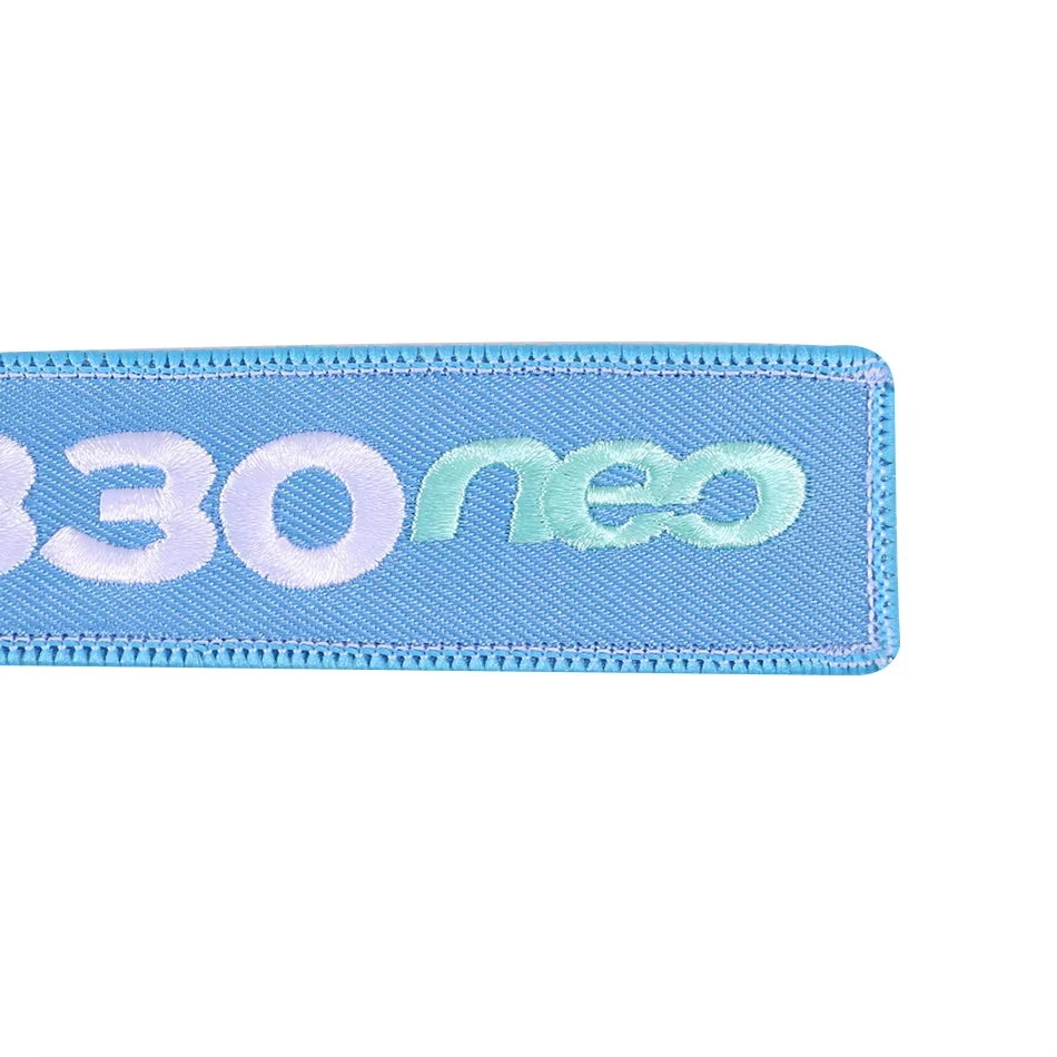 Airbus A330 NEO Keychain | Double-Sided Embroidery Aviation Gift lifestyle view