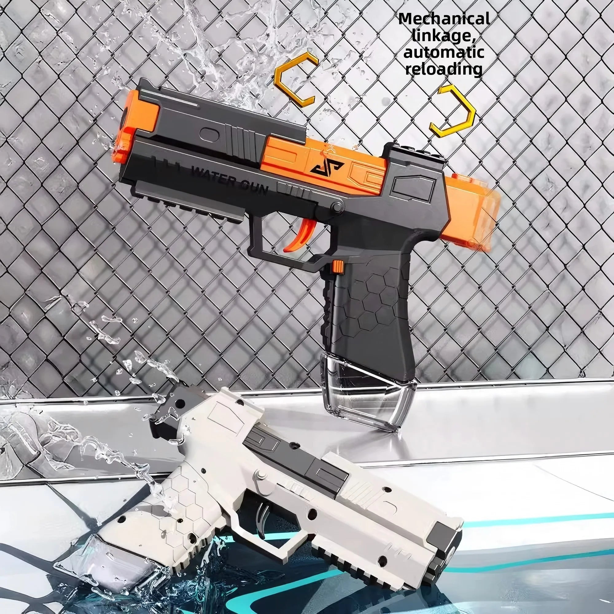 Manual Burst Water Gun | Portable Summer Outdoor Toy for Water Battles close-up view