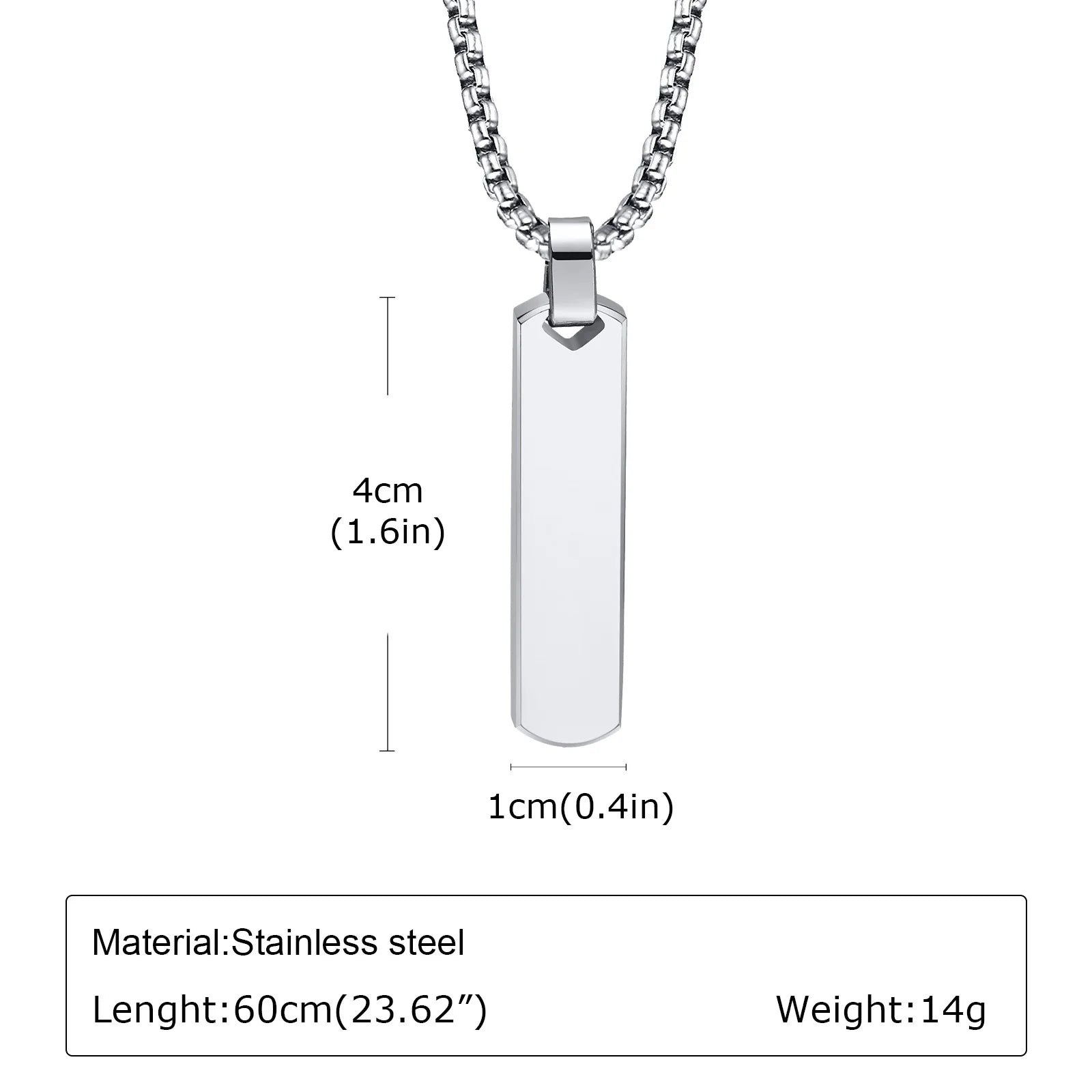 Men's Silver Color Geometric Pendant Necklace, Non Fading Stainless Steel Compass Nec alternate view