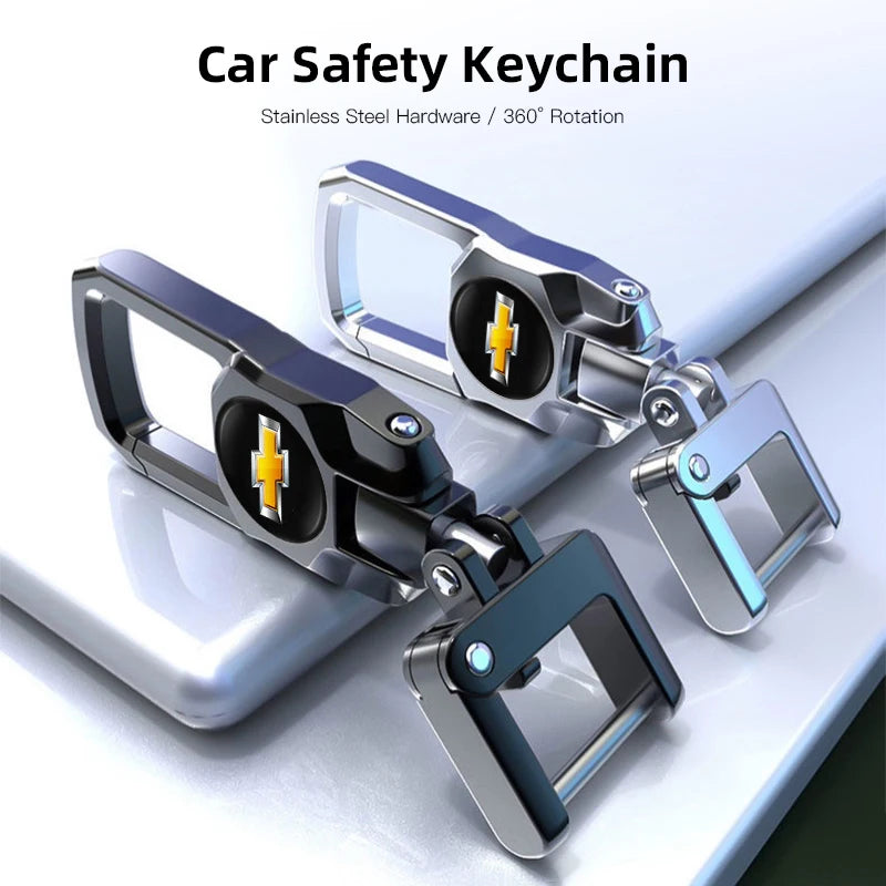 Chevrolet Metal Keychain Key Ring | Car Logo Pendant for Auto Accessories additional angle