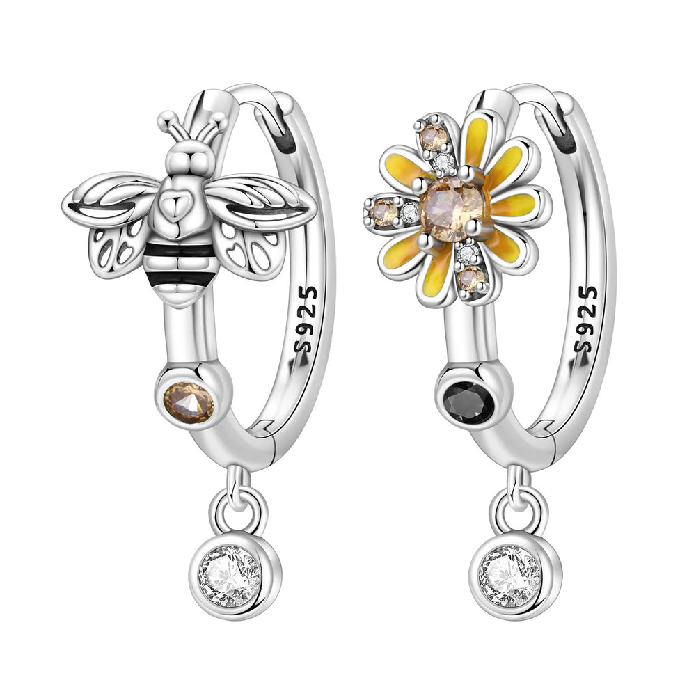 PANPOKI 925 Sterling Silver Cupid Arrow Love Earring Original Jewelry Drop Earrings W alternate view