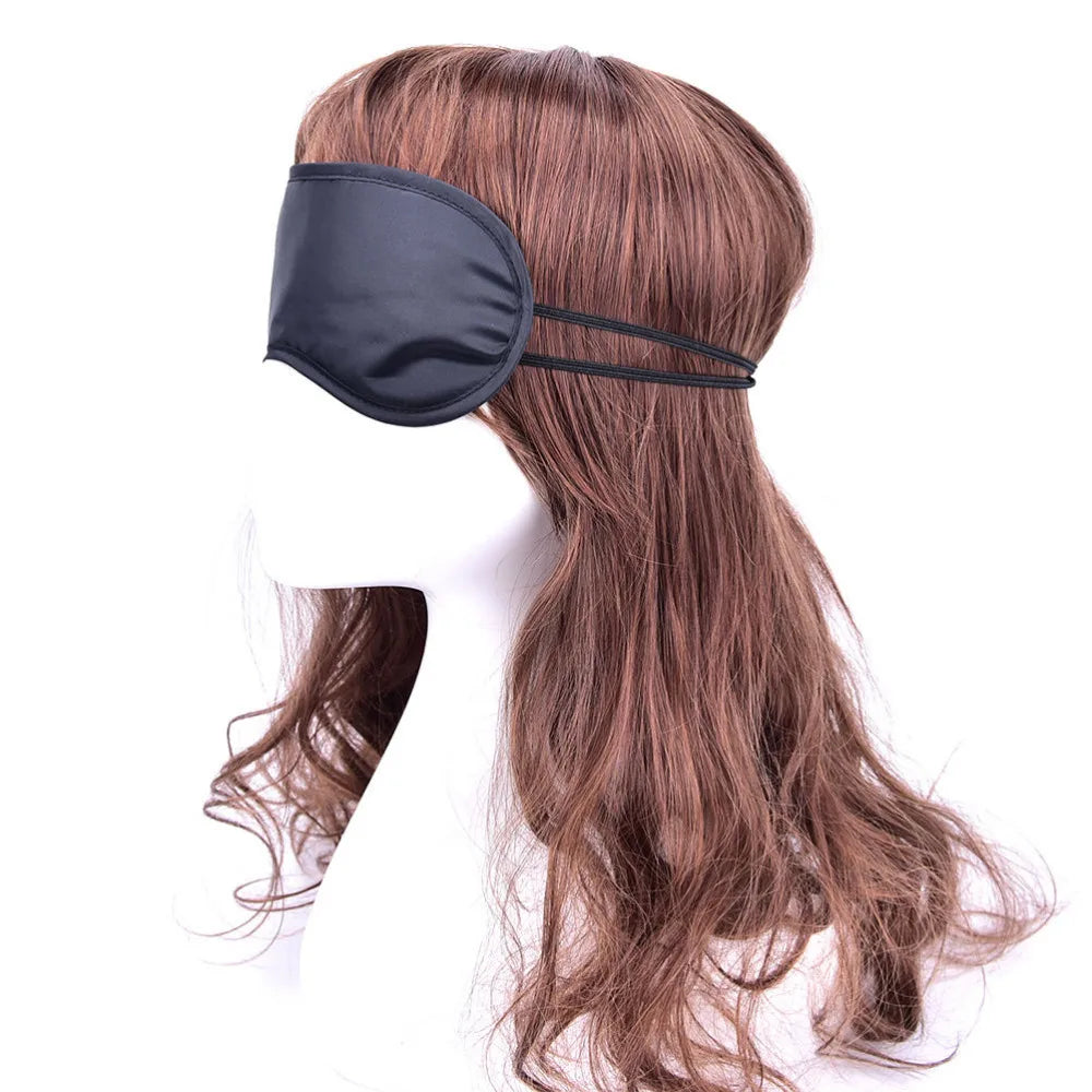 10-Pack Satin Sleep Eye Mask | Light Blocking Travel Blindfold close-up view