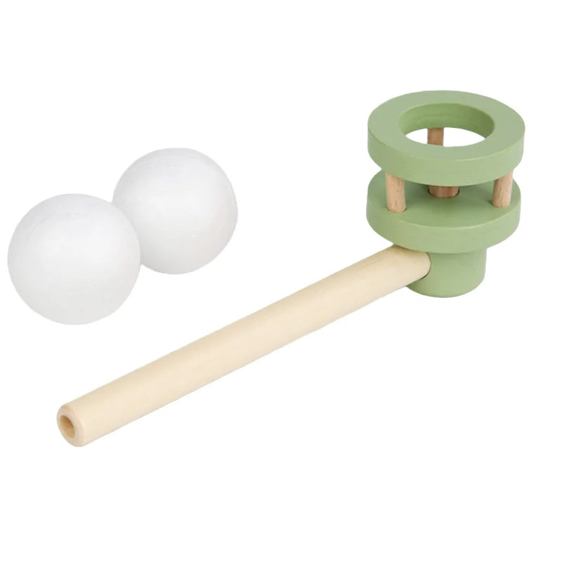 Wooden Balance Blowing Toys Blowing Pipe Whistles Balls Toys Floating Blow Pipe Balls Ga detail view