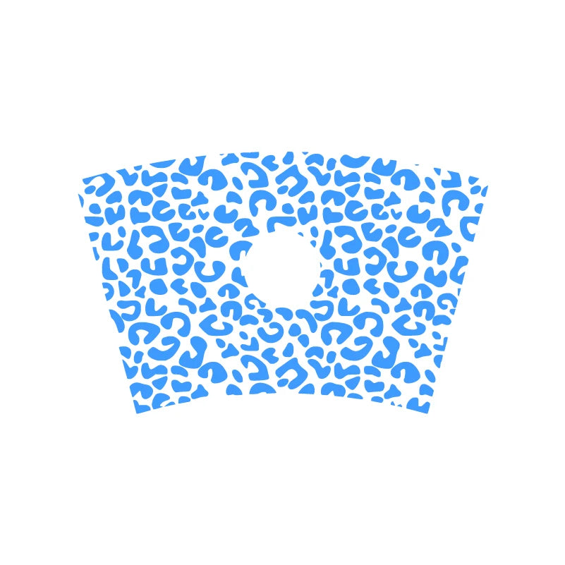 Leopard Pattern Full Wrap Vinyl Sticker for 24 oz Cold Cup | Cheetah Coffee Cup Decal alternate view
