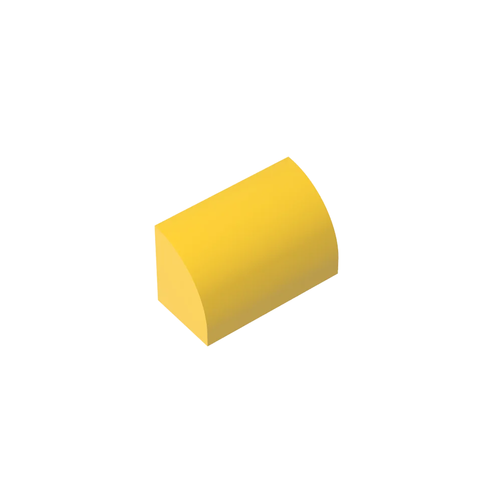 Gobricks GDS-M063 Curved Brick 1 x 2 x 1 No Studs | Compatible Building Block additional angle