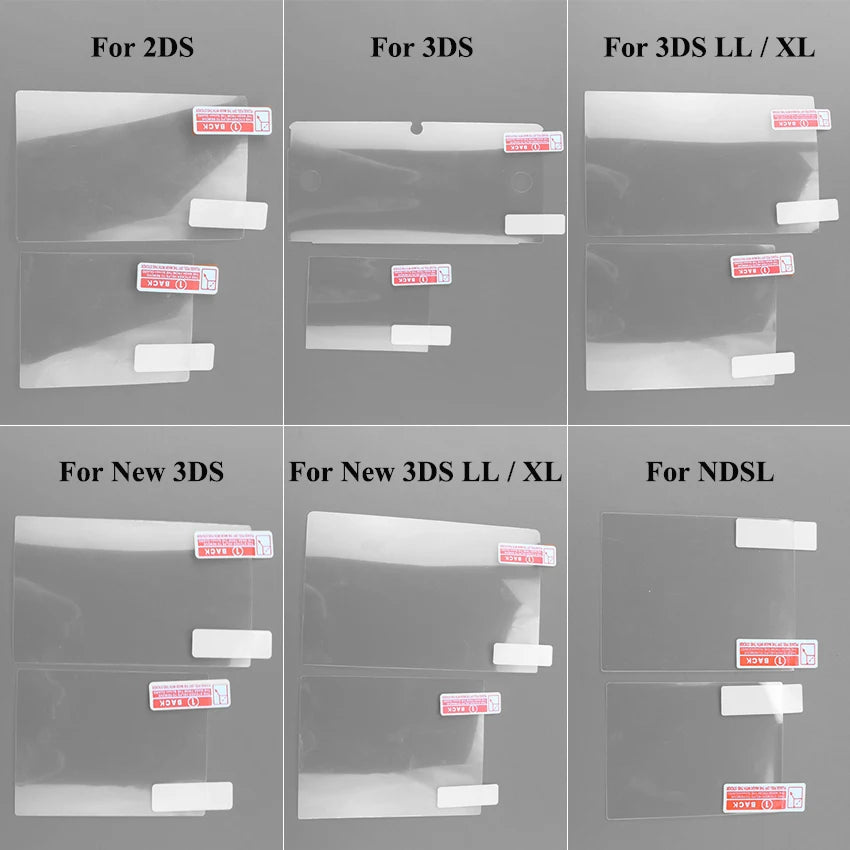 1PCS Top Bottom HD Clear Protective Film For NS NDSL for 2DS New 3DS XL LCD Screen Protector
