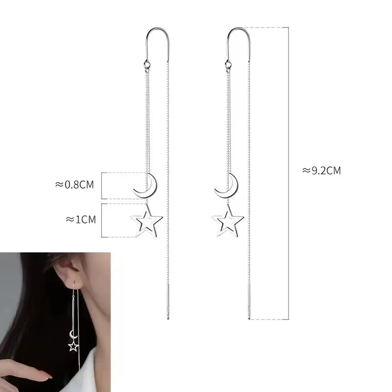 VENTFILLE Gold Star Stud Earrings | Asymmetrical 925 Silver Fashion Jewelry for Women alternate view