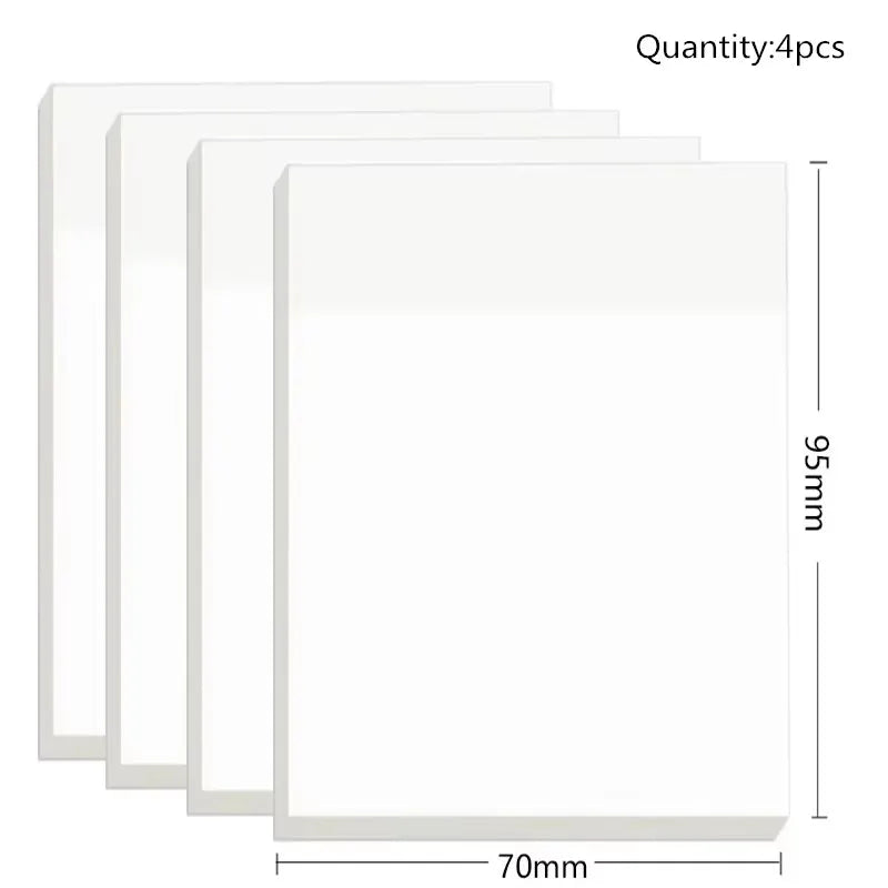50 Sheets Transparent Sticky Note Pads Waterproof detail view