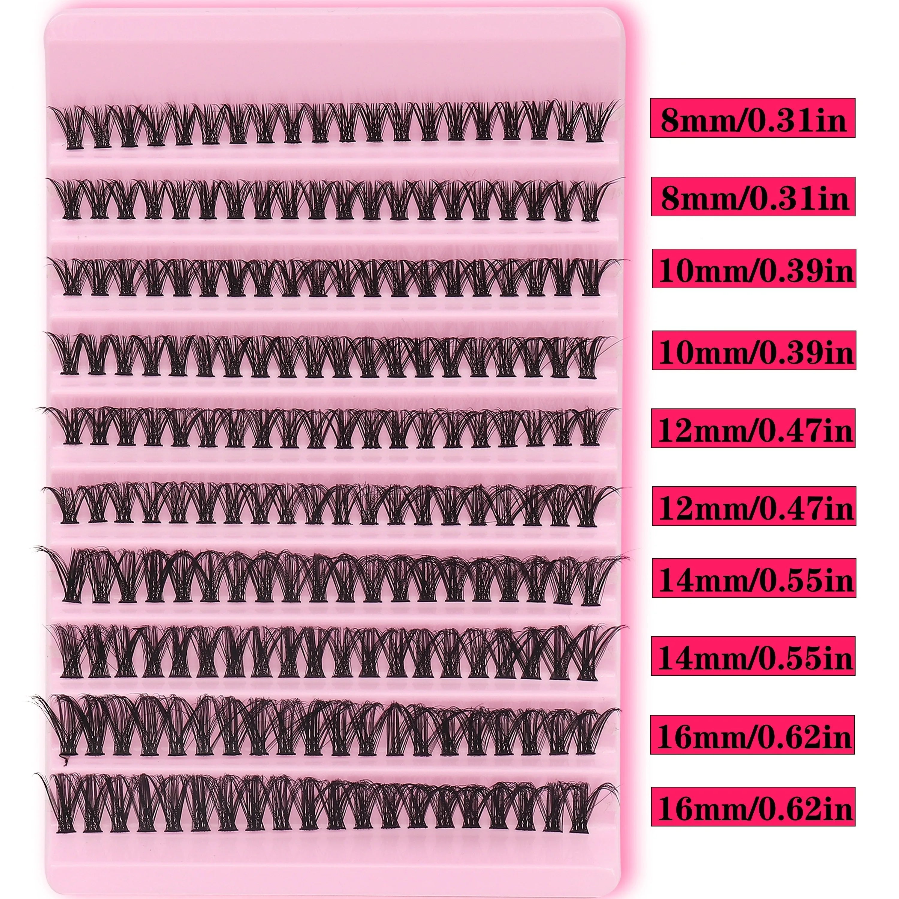 Lash Clusters D Curl Individual Lashes Fluffy Volume DIY Eyelash Extensions Thick Cluster Lashes for Home Use