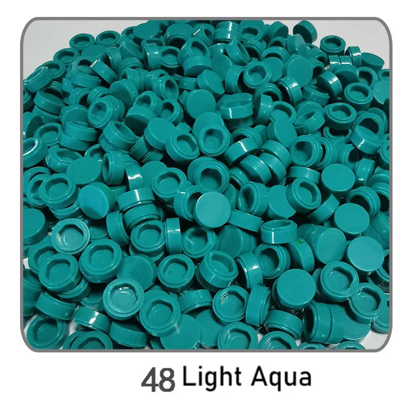 1000Pcs Tile 1x1 Round Building Blocks | 52 Color DIY Educational Creative Toy Set detail view
