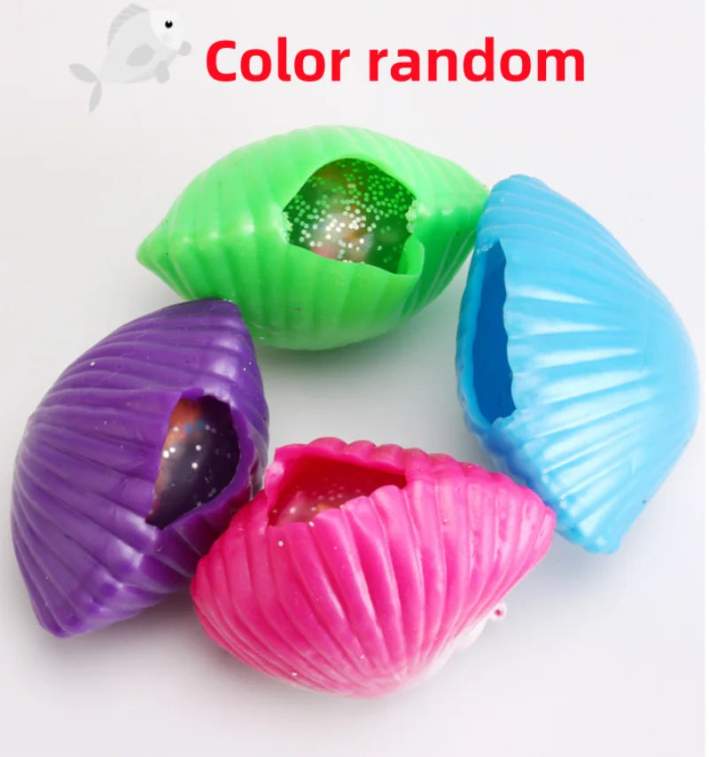 Creative Hand Pinch Shell Decompression Toy Trick Decompression Mermaid Ball Classic alternate view