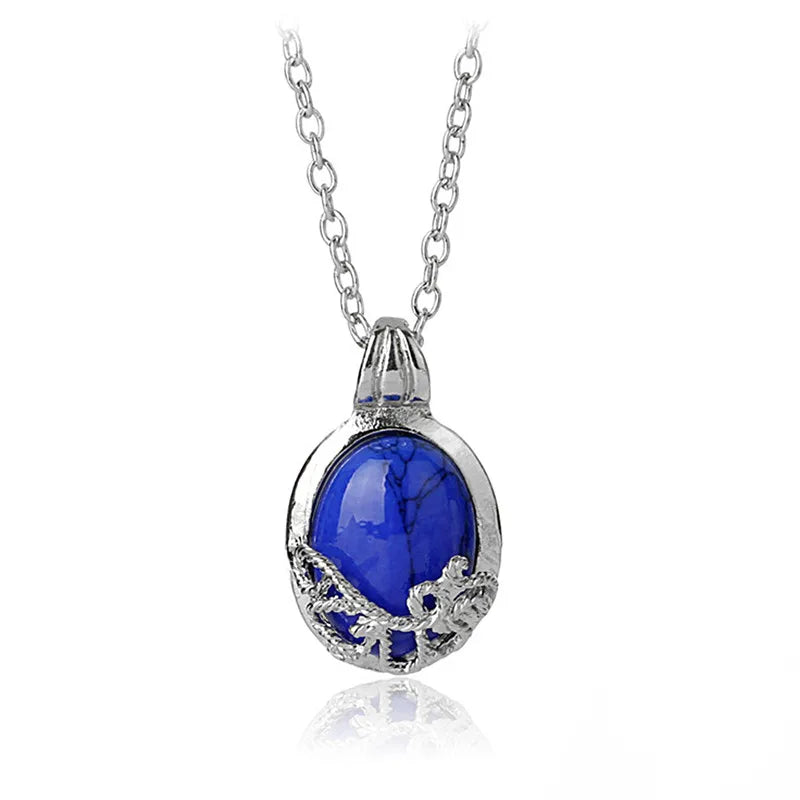 Katherine Vampire Diaries Cosplay Pendant Necklace | Vintage Silver Chain Jewelry alternate view