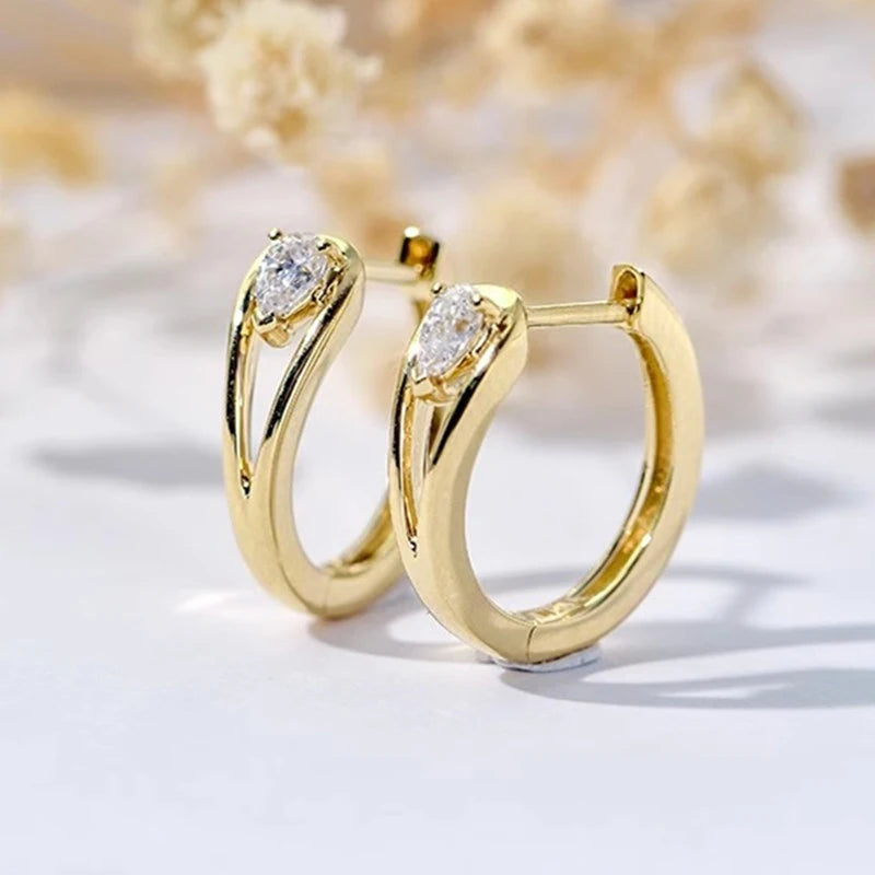 Geometric Metal Hoop Earrings for Women | Trendy Fashion Jewelry Set lifestyle view