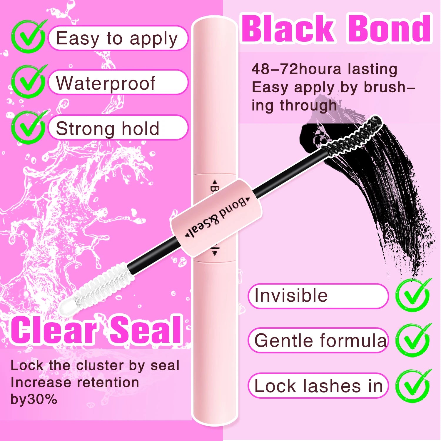 740/800PCS Eyelash Cluster Kit Mixed Lengths Ultra-Light Waterproof Lash Extensions Natural Daily Makeup or Dramatic Glam Look