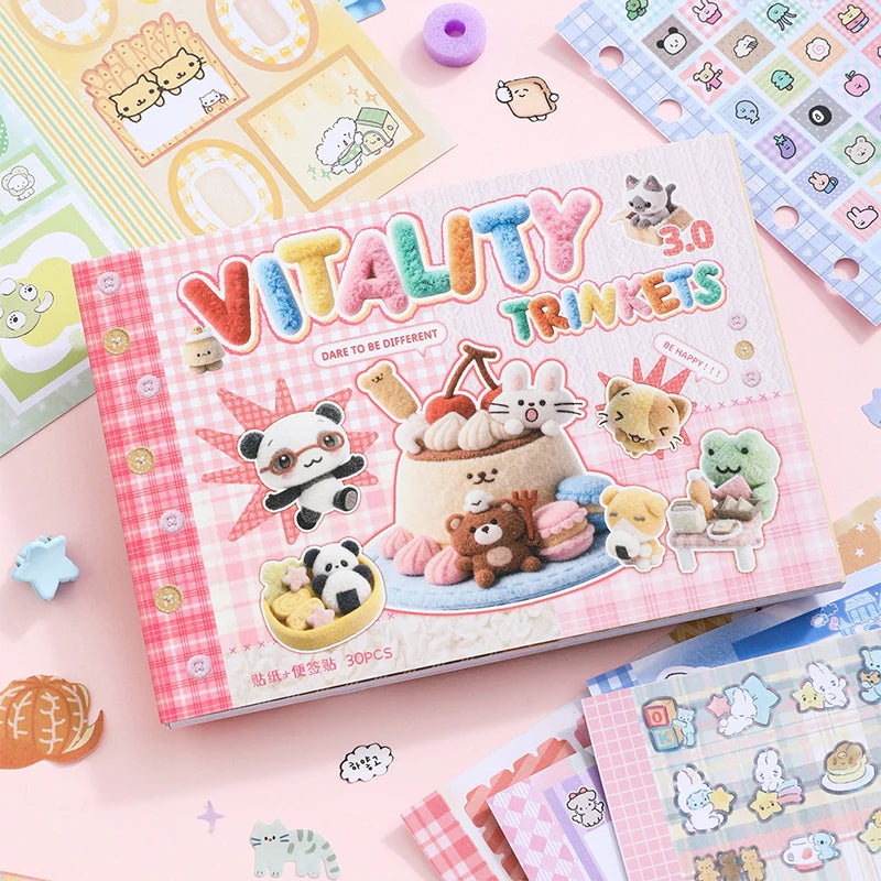 Mr. Paper Duplex Sticker Book 30 Sheets | Korean Cute Style Creative Handbook Materia lifestyle view