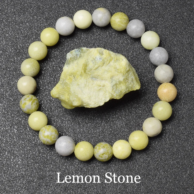 Natural Aquamarins Quartzs Beads Bracelet Women Men 6mm 8mm Sky Blue Stone Round Bead Br detail view