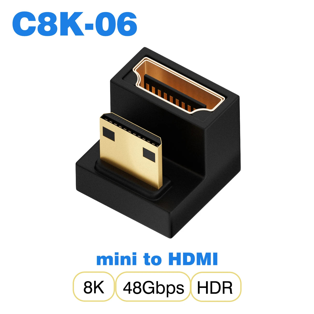 NNBILI HDMI 2.1 Cable Adapter | Mini Micro HDMI to HDMI Converter 48Gbps 8K@60Hz additional angle