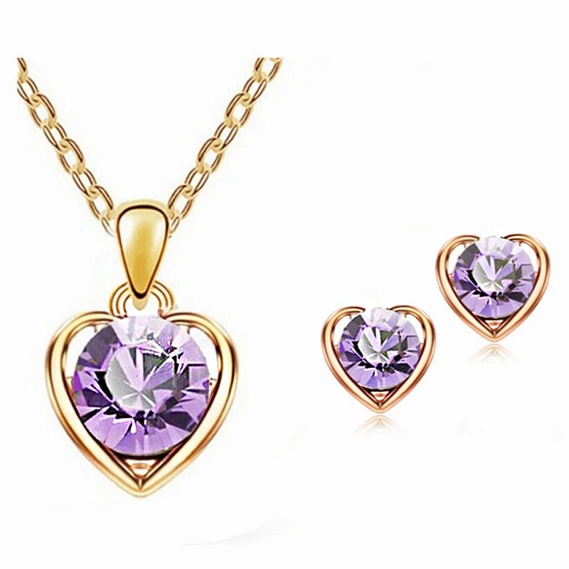 Fashion Silver Color Necklace Earrings Cubic Zirconia Jewelry Sets Elegant Crystal Zi lifestyle view
