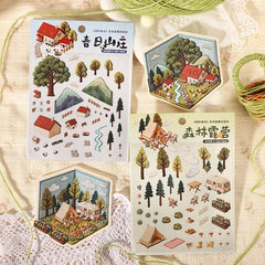 Journal GO Creative 3D Scenes Cartoon Landscape Stickers Spring diy Sticker for Gift Car detail view