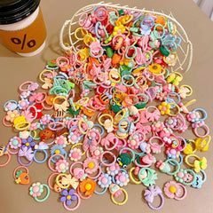 Cartoon Cute Rubber Band Hair Accessories for Little Girls 20/30/50pcs Pack Non-Hurti alternate view