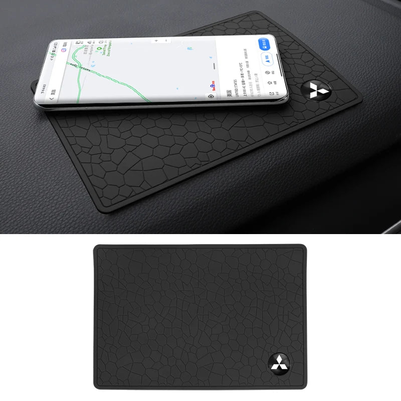 PVC Car Emblem Non-Slip Mat Dashboard Pad | Mitsubishi L200 ASX Pajero alternate view