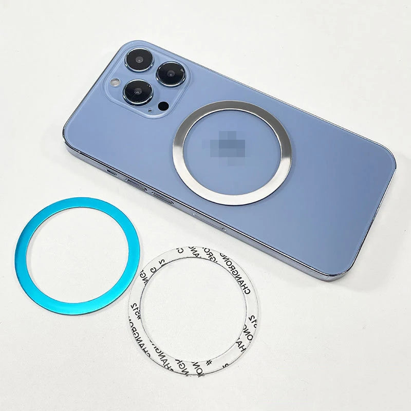 Universal Metal Rings Plate Magnetic Wireless Charger Sticker for Magsafe Wireless Ch alternate view