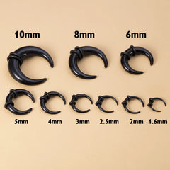 2Pcs Acrylic C Shaped Taper Pincher Septum Rings Gauges Buffalo Horns Piercing Kit St alternate view