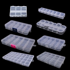 6–32 Compartment Plastic Storage Organizer Box for Beads, Jewelry & Craft Supplies