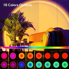 Sunset Projection Night Light with Remote | 16 Color RGB LED Mood Lamp alternate view