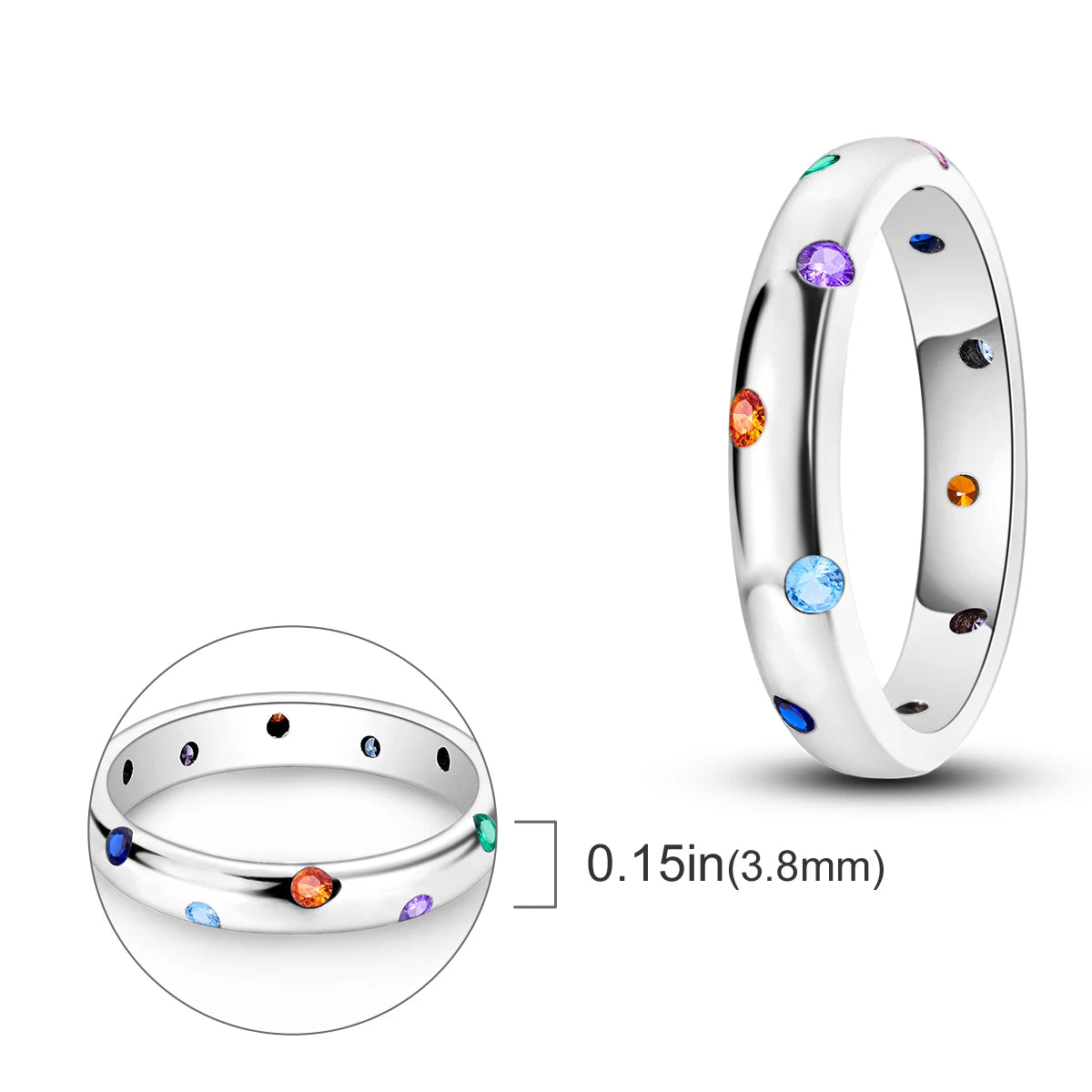 Plated Mystic Star Ring Infinite Love Original Design Zircon Wedding Rings Jewelry Women Gift