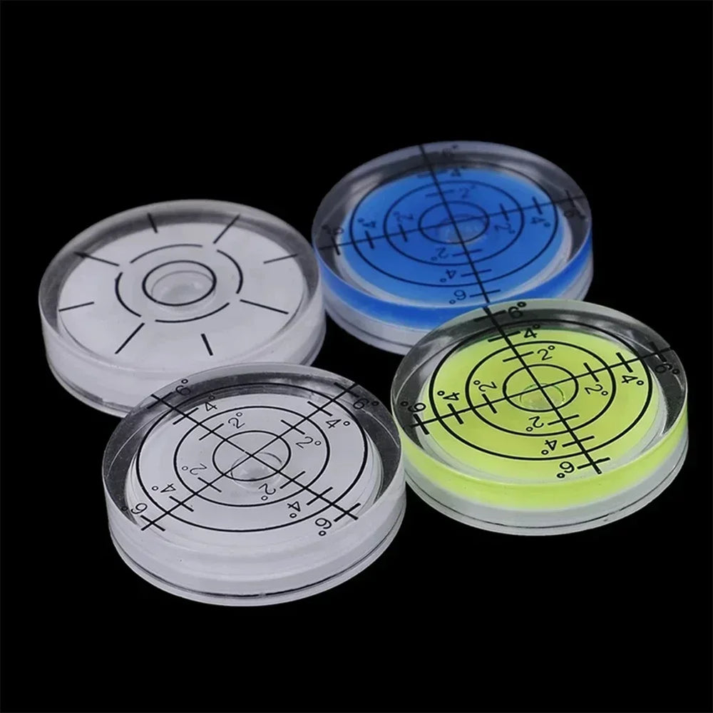 32mm Round Bubble Level | Universal Bullseye Level for Precision Measuring close-up view