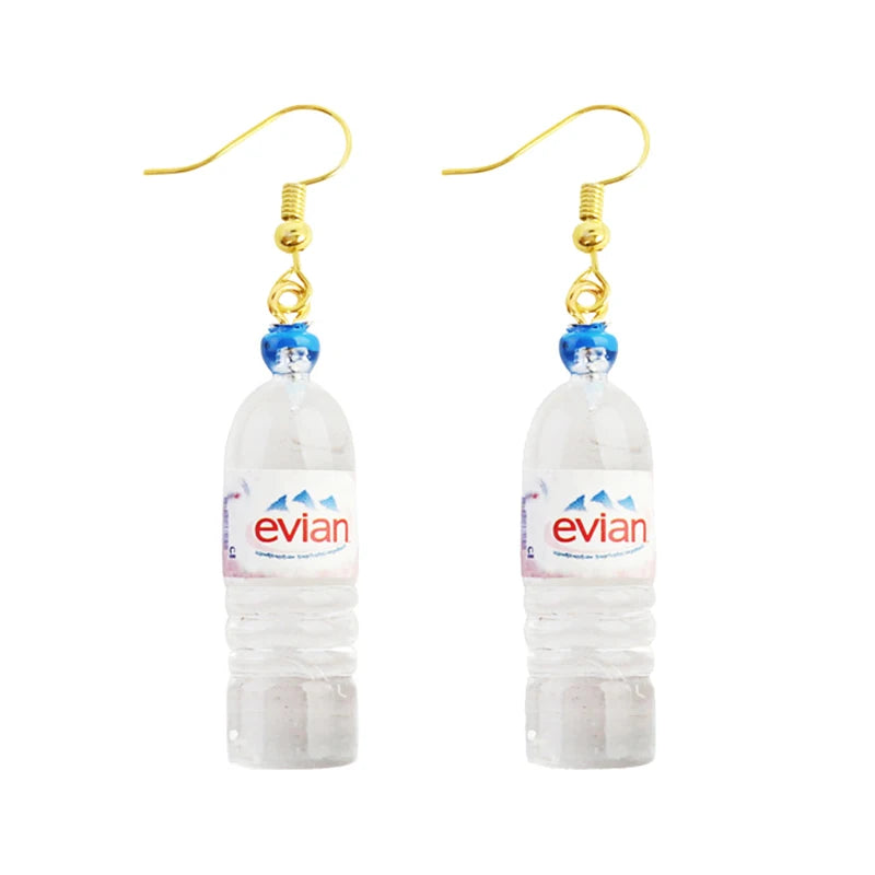 Food Drop Earrings Hamburger Pizza Chicken Leg Candy Bottle Resin