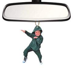 Funny Creative HASBULLA Character Car Rearview Mirror Pendant Car Interior Decoration Keychain Pendant Acrylic Car Accessories