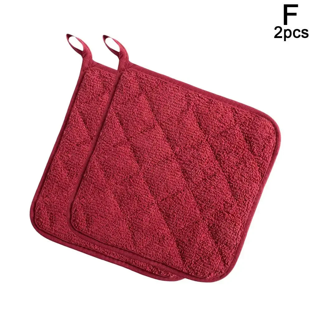 Thickened Cotton Square Placemat | Heat Resistant Table Mat for Dining Table additional angle