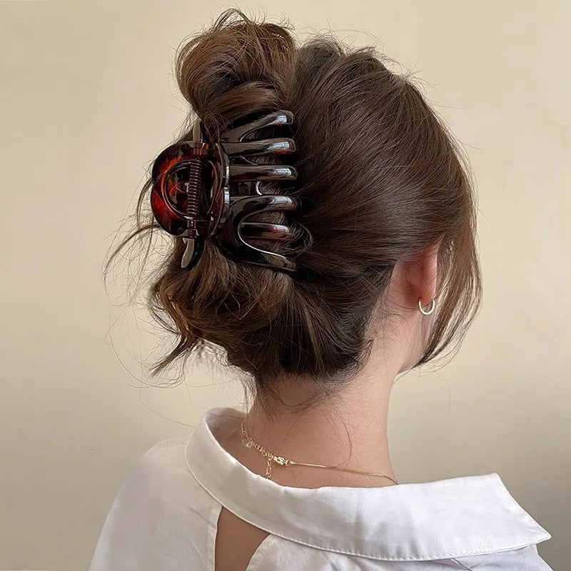 New Design Top Grade Pumpkin Hair Claw Clip For Women Sweet Hair Ornament Back Long Hair detail view