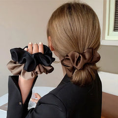 1pcs Women Silk Satin Scrunchies Korean Ladies Girls Elastics Hair Band Ponytail Hold Hair Accessori